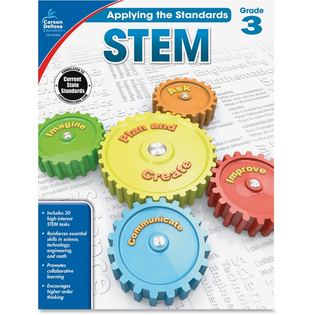 Carson-Dellosa Grade 3 Applying the Standards STEM Workbk Education Printed Book for Science
