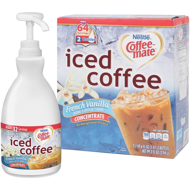 Nestle® Coffee-Mate® French Vanilla Iced Coffee - 1.5L Liquid Pump Bottles