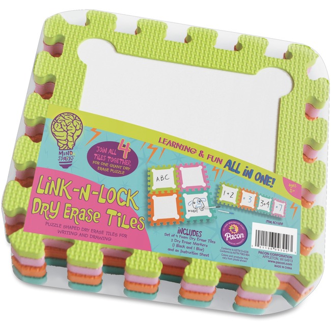 Mind Sparks Link-N-Lock Dry Erase Tiles