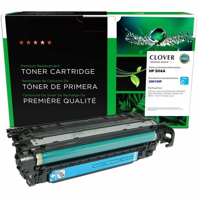 CIG Remanufactured Cyan Toner Cartridge for HP 504A (CE251A)