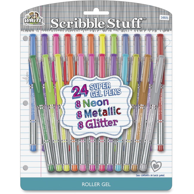 Mega Brands Write Dudes 24 Gel Pen Set in Assorted Colors