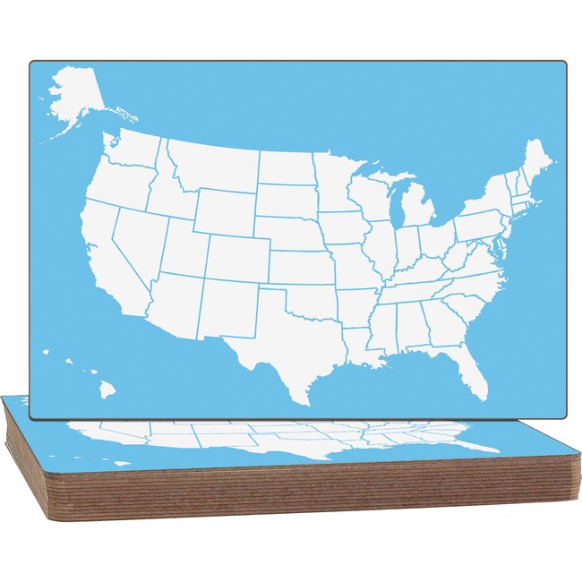 Flipside US Map Dry-erase Board