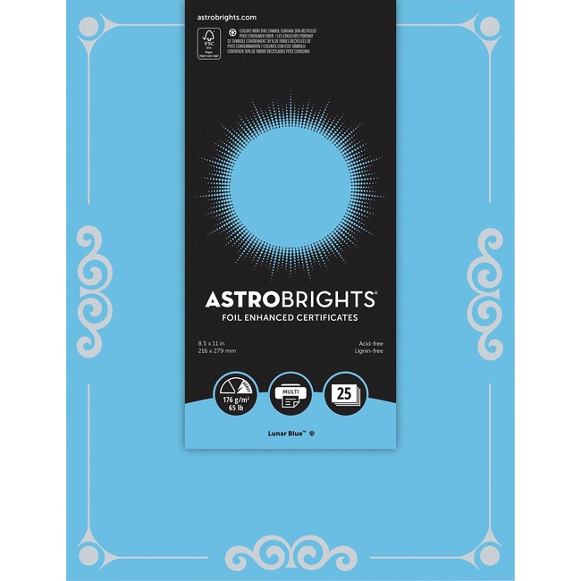 Astrobrights Foil Enhanced Certificates - Swirl Design