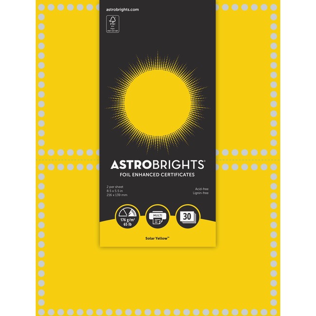 Astrobrights Foil Enhanced Certificates - Dots Design