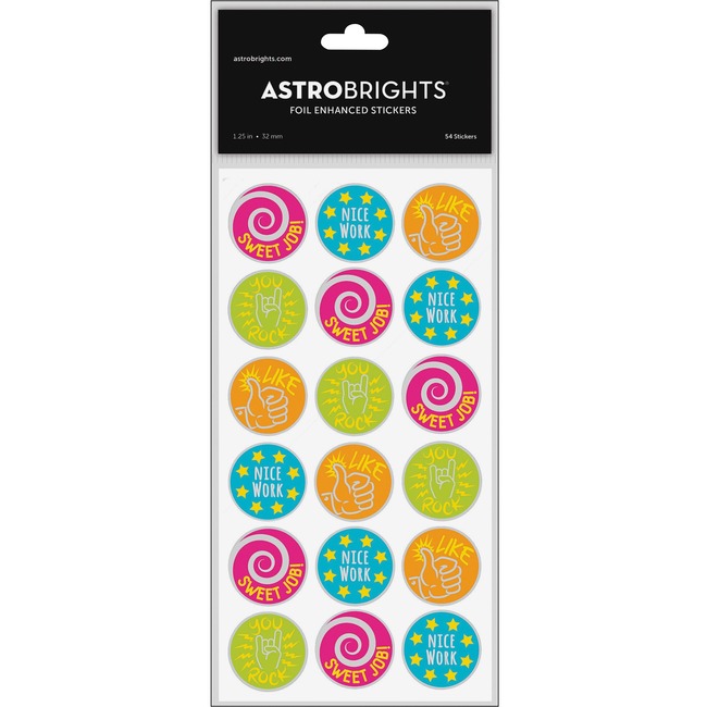 Astrobrights Foil Enhanced Stickers - Multi-color