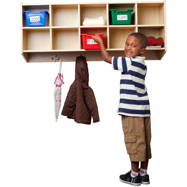 ECR4KIDS Birch 10 Section Coat Locker