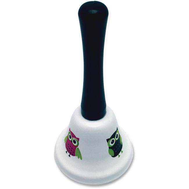 Ashley White Owls Hand Bell