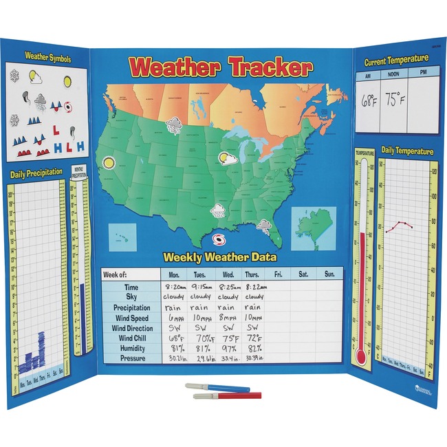 Learning Resources US/Canada Weather Tracker Chart