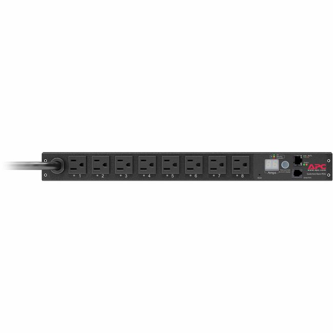 APC Rack PDU, Switched, 1U, 15A, 100/120V, (8)5-15