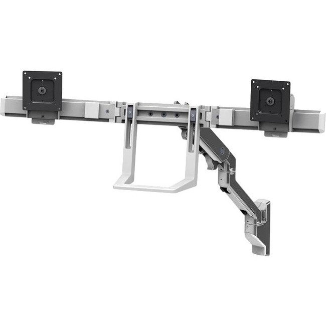 Ergotron HX Dual Monitor Wall Mount Arm (Polished Aluminum)