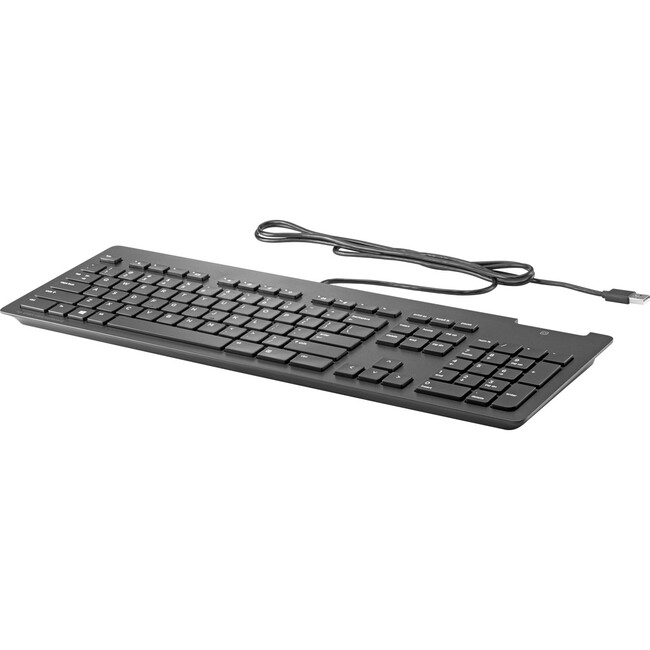 HP USB Business Slim Smartcard Keyboard - Cable Connectivity - USB Interface - English (US