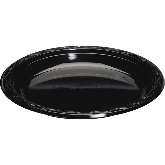 Genpak Black Dinnerware Silhouette Plate
