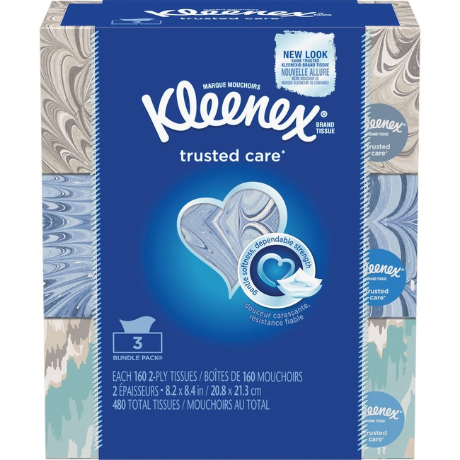 Kleenex Tissues Flat Box 3-pack