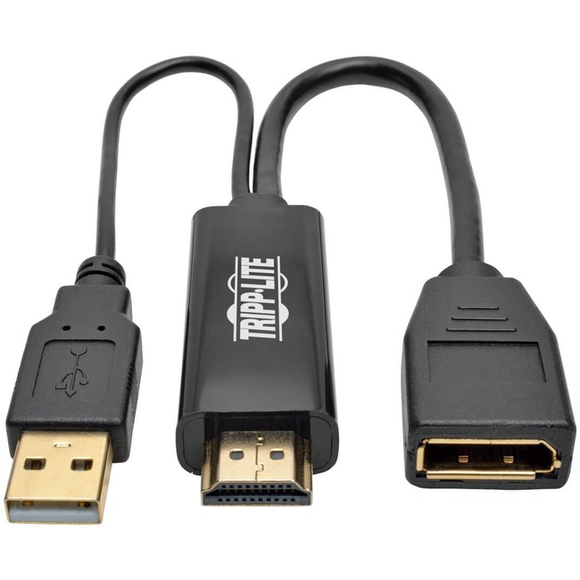 Tripp Lite HDMI to DisplayPort Active Converter 4Kx2K w/ USB Power M/F 6in 6