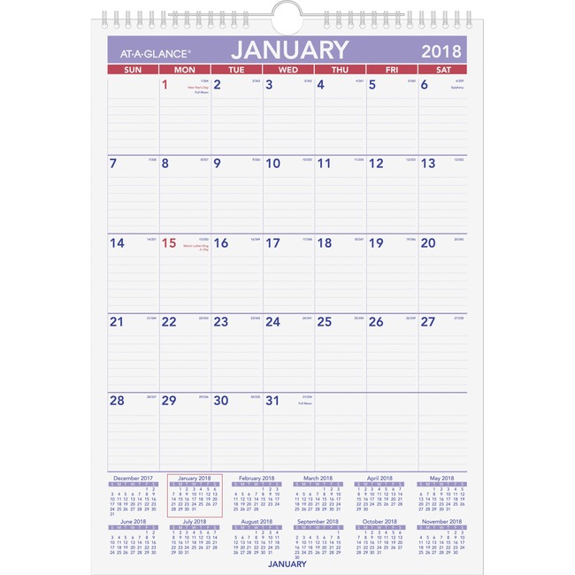 At-A-Glance Monthly Wall Calendar