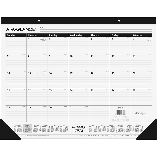 At-A-Glance Classic Monthly Desk Pad