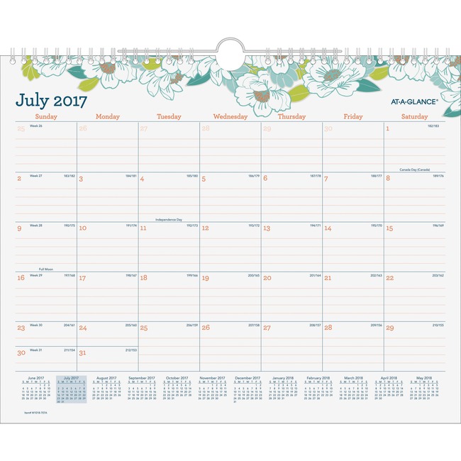 At-A-Glance Mia Academic Monthly Wall Calendar