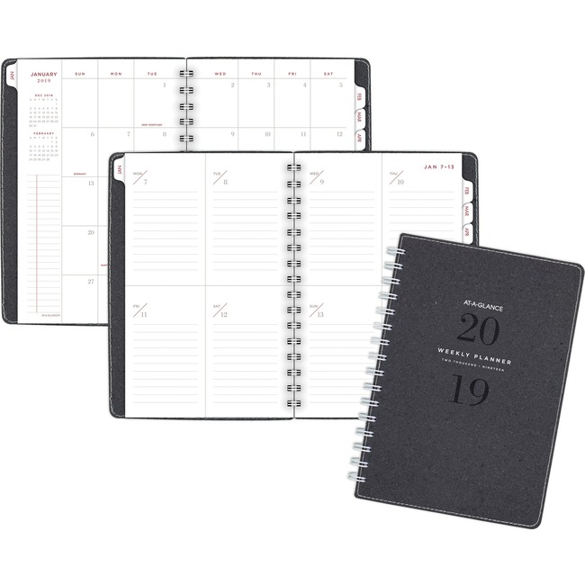 At-A-Glance Signature Collection Weekly/Monthly Planner, Gray