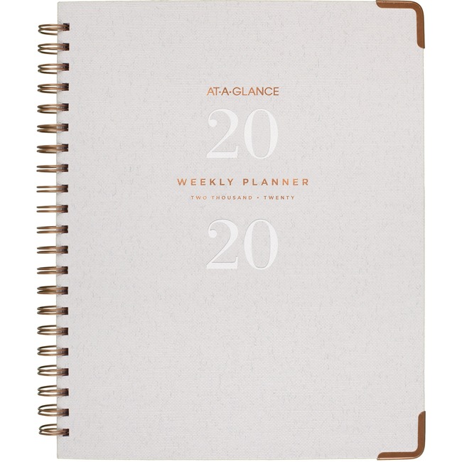 At-A-Glance Signature Collection Hardcover Wkly/Mthly Planner, Gray