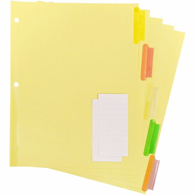 Business Source Insertable Tab Ring Binder Indexes