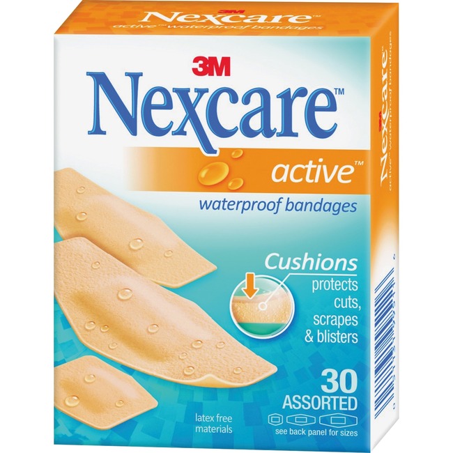 Nexcare™ Active™ Waterproof Bandages, 30 ct. Assorted