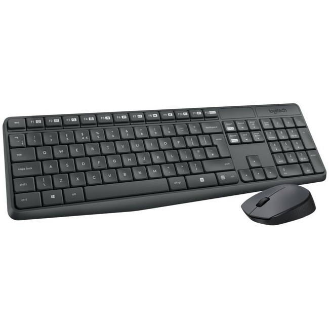 Logitech MK235 Wireless Keyboard and Mouse - USB Wireless RF French - USB Wireless RF Optical - AAA, AA - Compatible with Windows, Chrome OS, Linux(Open Box)