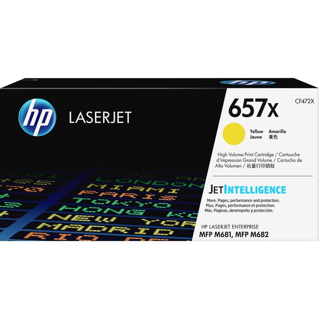 HP 657X (CF472X) Toner Cartridge - Yellow - Laser - High Yield - 23000 Pages - 1 / Each