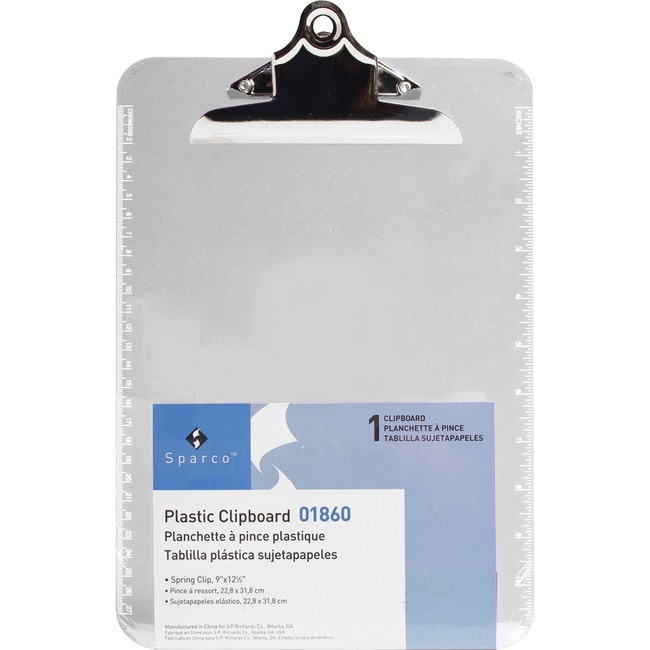 Sparco Plastic Clipboard