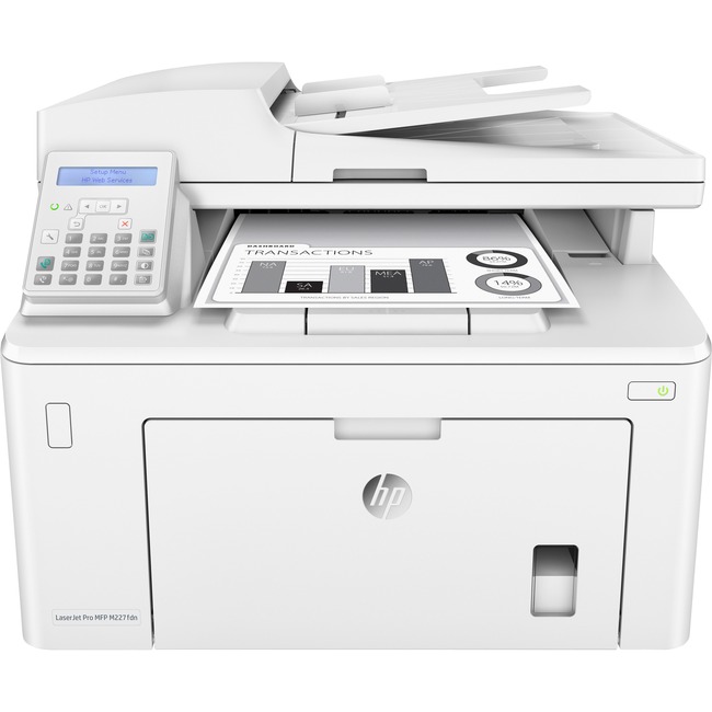 HP LaserJet Pro M227fdn Laser Multifunction Printer - Monochrome - Plain Paper Print - Desktop