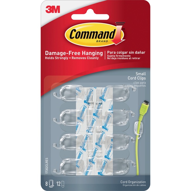 Command™ Clear Small Cord Clips