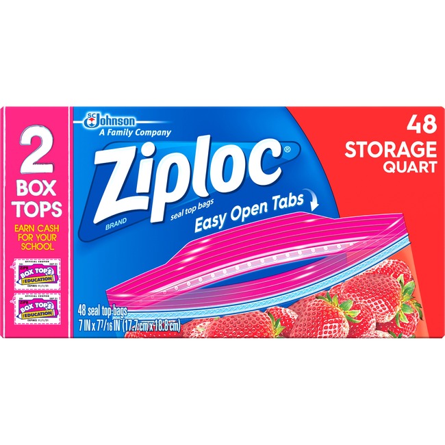 Ziploc® Brand Double Zipper Quart Storage Bags