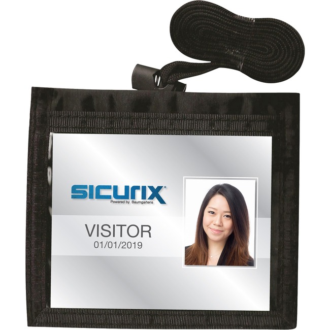 SICURIX Carrying Case (Pouch) for Business Card - Black