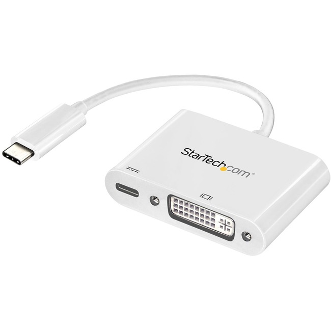 StarTech USB-C to DVI Adapter with USB Power Delivery - 1920 x 1200 - White