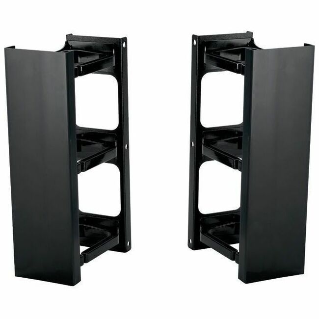 Panduit Overhead Vertical D-ring Manager, Aluminum, 6 RU, Black, 2pc.