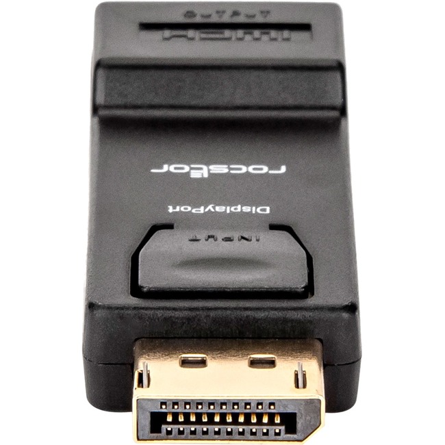 Rocstor Premium DisplayPort to HDMI Video Adapter Converter - M/F - 1 x HDMI Female - 1 x DisplayPort Male - Gold Platted Connectors - Black - ADAPTER CONVERTER Male/Female