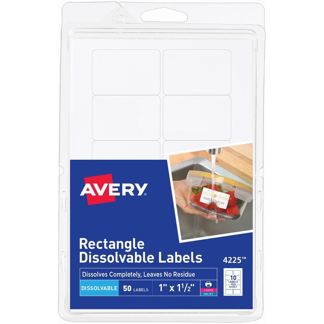 Avery Rectangle Dissolvable Labels