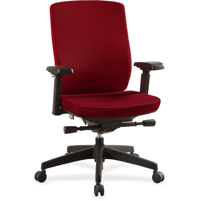 Lorell Mid-Back Chairs with Adjustable Arms