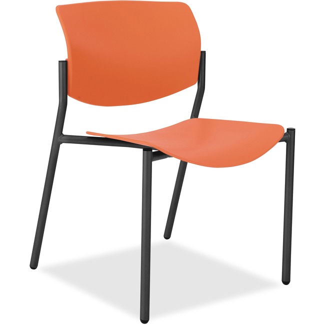 Lorell Stack Chairs with Molded Plastic Seat & Back