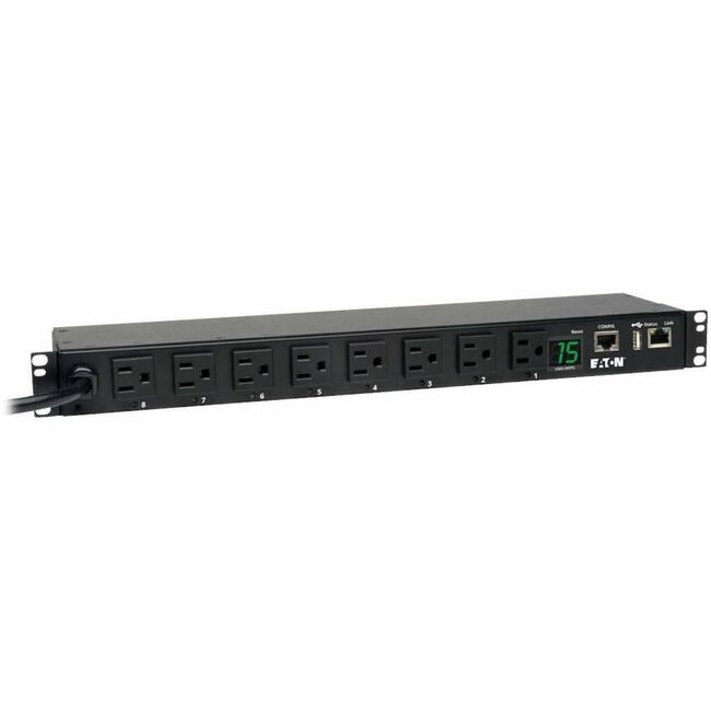 PDU Switched 120V 1.4kW 15A 8 5-15R 5-15P LX Interface 1URM TAA