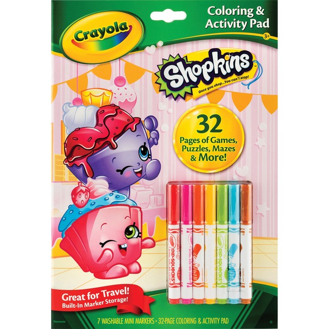 Crayola Shopkins Coloring/Activity Pad Travel Kit