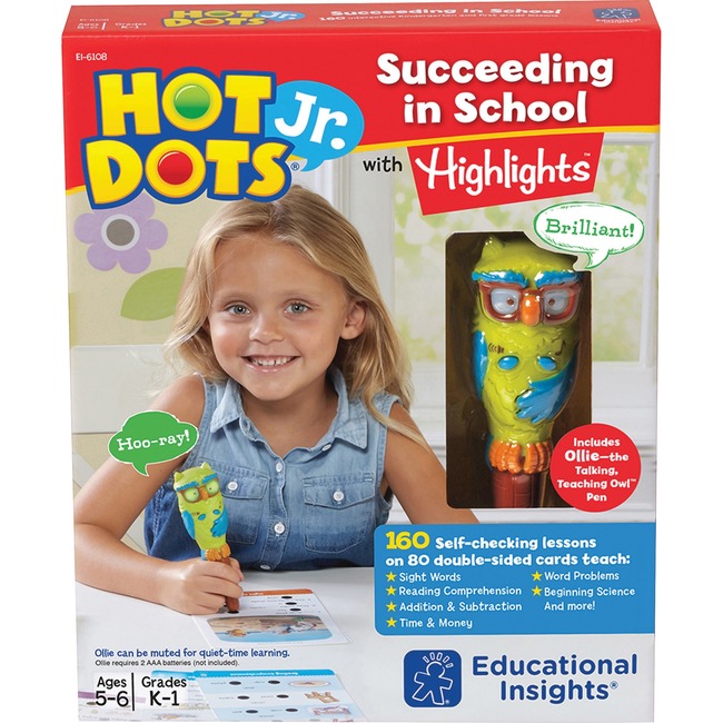 Educational Insights Hot Dots Jr. Succeeding in School with Highlights Set