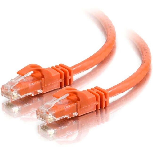 C2G 3ft Cat6 Unshielded Ethernet Network Crossover Patch Cable - Orange