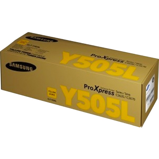 Samsung CLT-Y505L (SU514A) Toner Cartridge - Yellow - Laser - High Yield - 3500 Pages - 1 Each