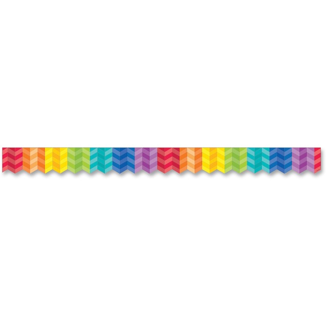 Creative Teaching Press Rainbow Herringbone Border