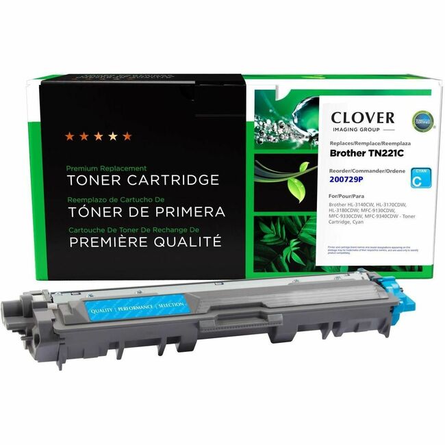 CIG Remanufactured Cyan Toner Cartridge for Brother TN221