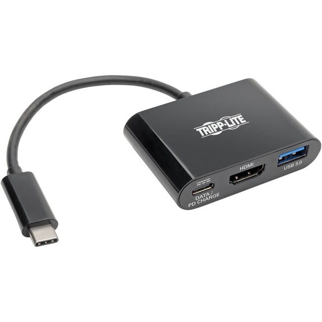 Tripp Lite USB C to HDMI Multiport Adapter w/ USB Hub, HDMI, PD Charging USB Type C, USB-C Thunderbolt 3 Compatible