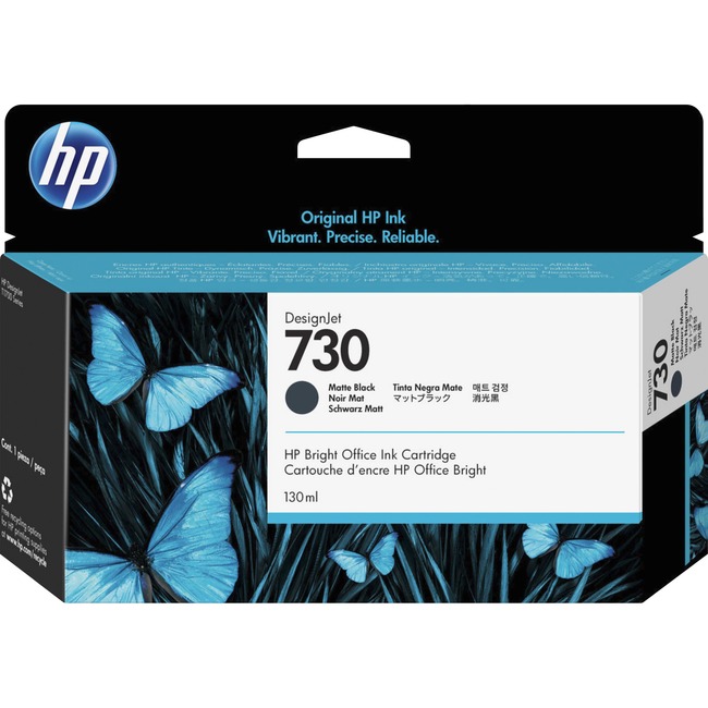 HP 730 (P2V65A) Ink Cartridge - Matte Black - Inkjet - 1 Each