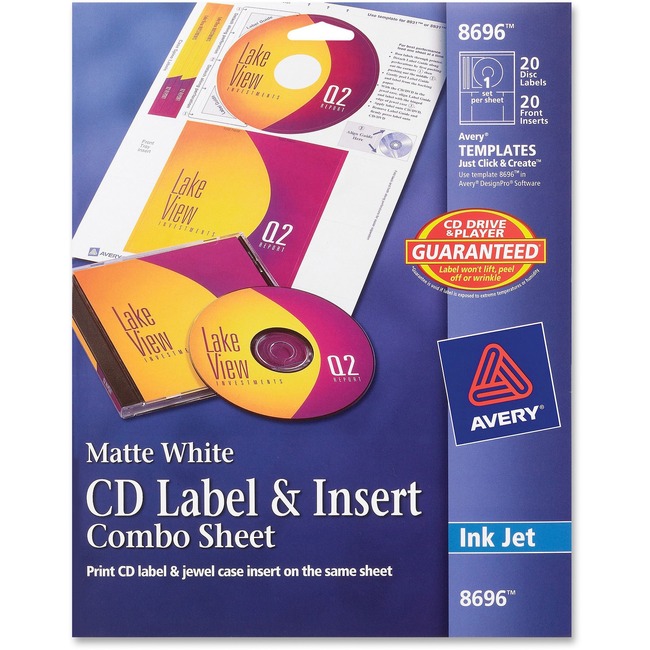 Avery CD/DVD Label & Insert Combo Sheets