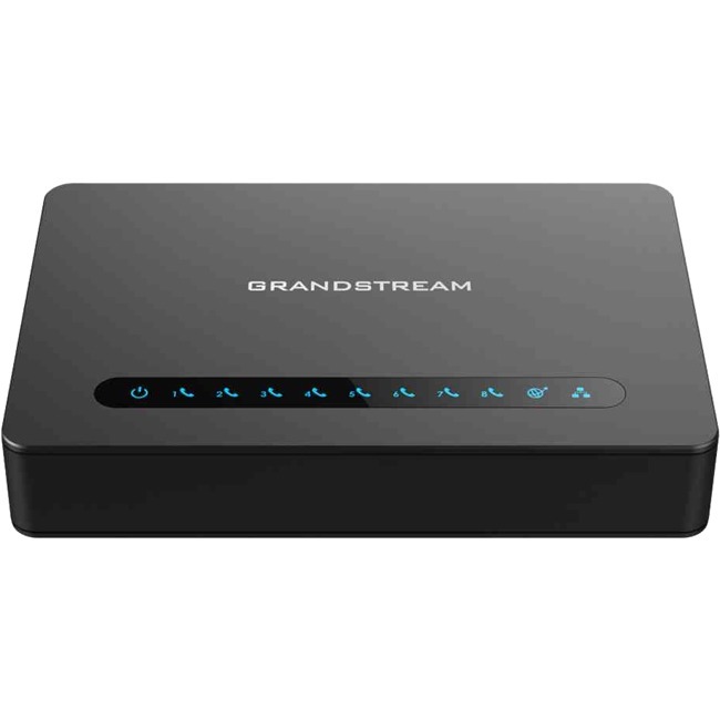 The HT818 is a powerful 8-port VoIP gateway with 8 FXS ports and an integrated G