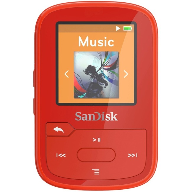 SANDISK MP3 PLAYER SDMX28-016G-G46R CLIP SPORT PLUS RED GLOBALCLIP SPORT PLU